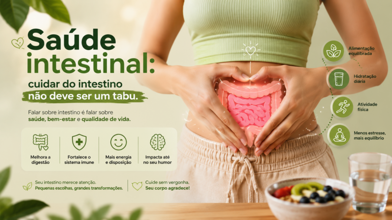 Saúde intestinal: cuidar do intestino não deve ser um tabu